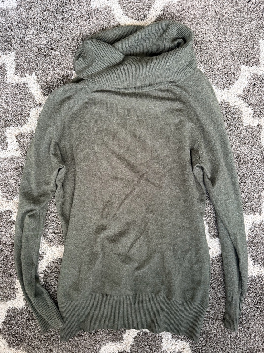Women's Olive Cowl Neck Sweater